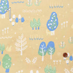 Cotton Corduroy Printed Fabric Forest and Animals - nomura tailor