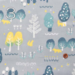 Cotton Corduroy Printed Fabric Forest and Animals - nomura tailor