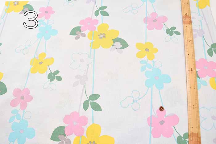 W width cotton buckingham print fabric Rhinoflower - nomura tailor