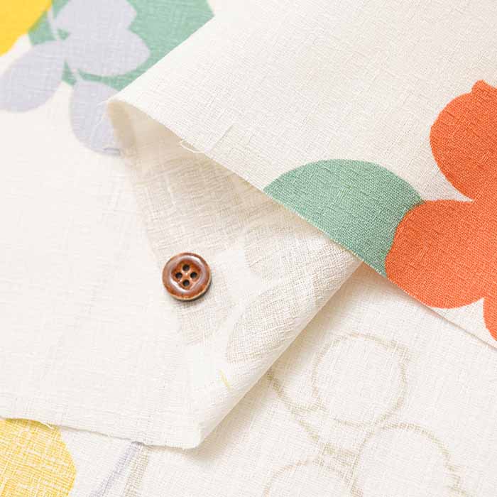 W width cotton buckingham print fabric Rhinoflower - nomura tailor