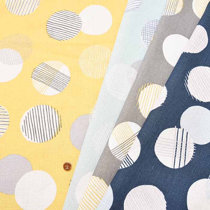 W width cotton buckingham print fabric with polka dots - nomura tailor