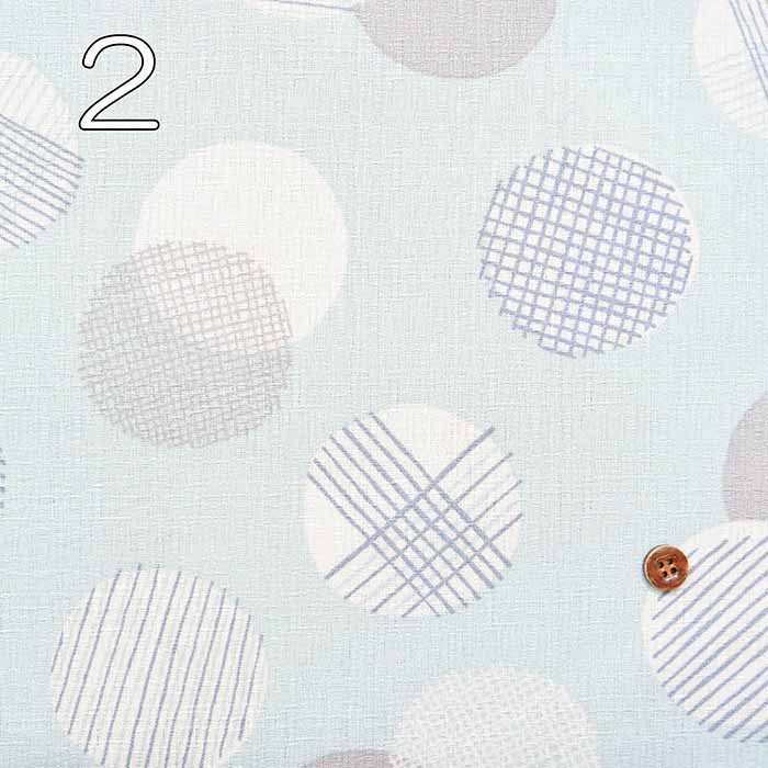 W width cotton buckingham print fabric with polka dots - nomura tailor