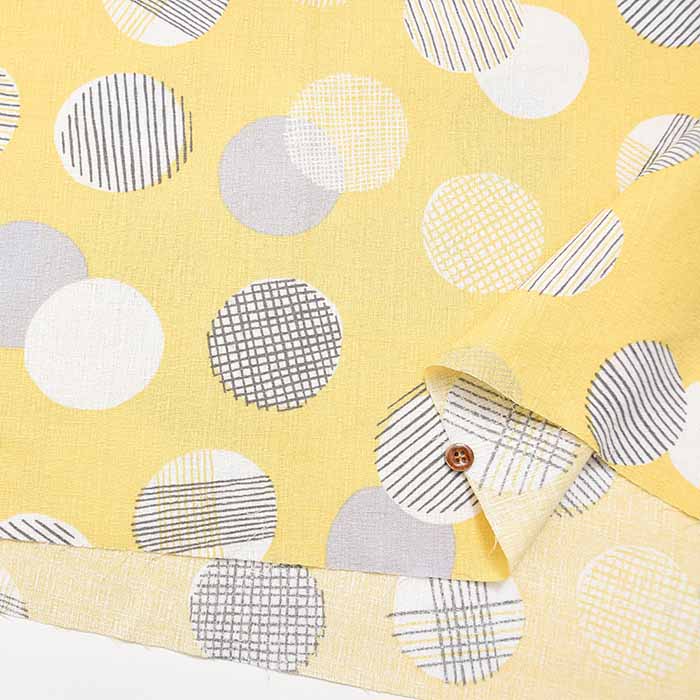 W width cotton buckingham print fabric with polka dots - nomura tailor