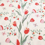 W width cotton buckingham print fabric Tulip - nomura tailor