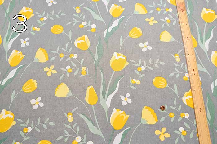 W width cotton buckingham print fabric Tulip - nomura tailor