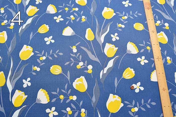 W width cotton buckingham print fabric Tulip - nomura tailor