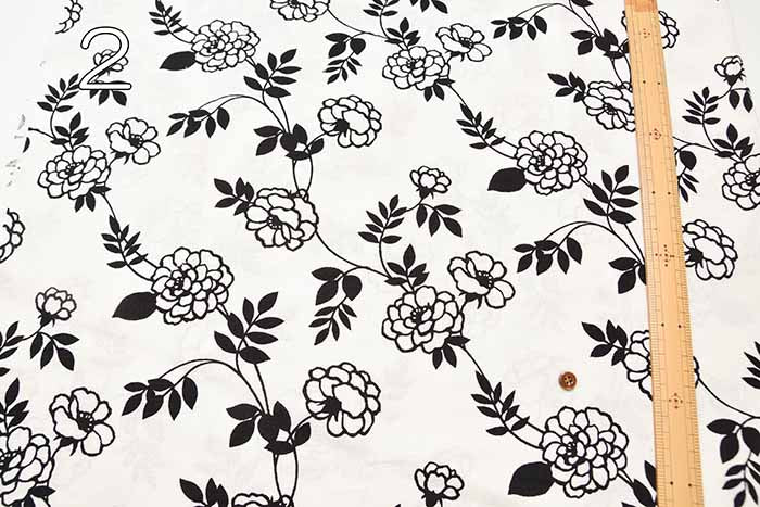 Cotton buckingham print fabric Coquelicot - nomura tailor