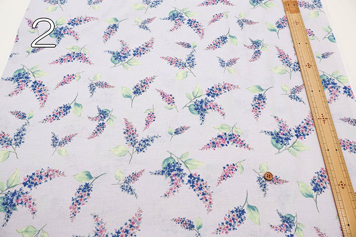 C/L Muslin Print FabricEnsoleille - Lilac - nomura tailor