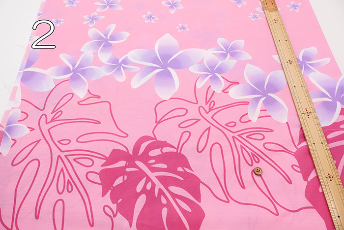 T/C Hawaiian Print Fabric - Plumeria - nomura tailor