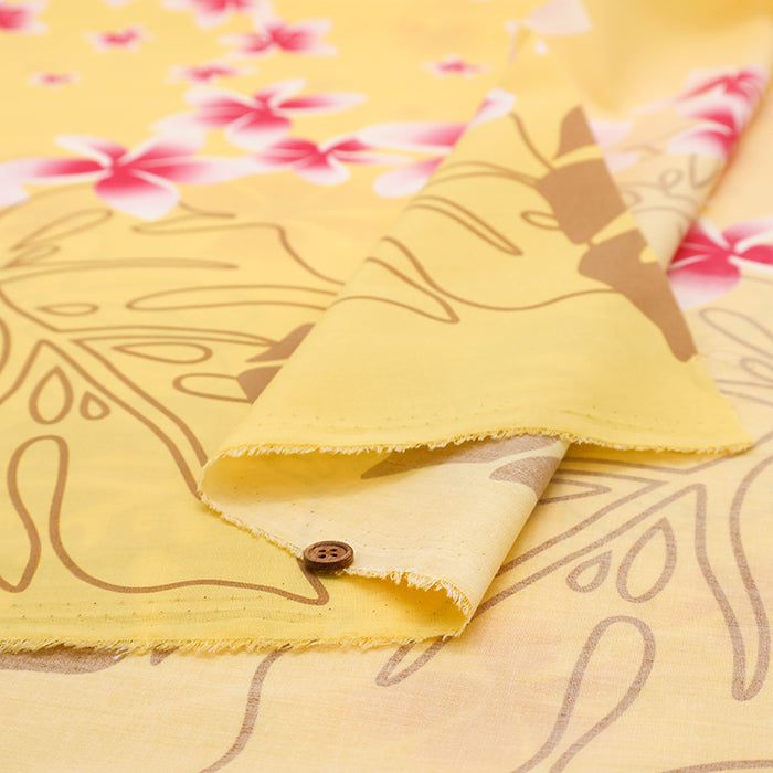 T/C Hawaiian Print Fabric - Plumeria - nomura tailor