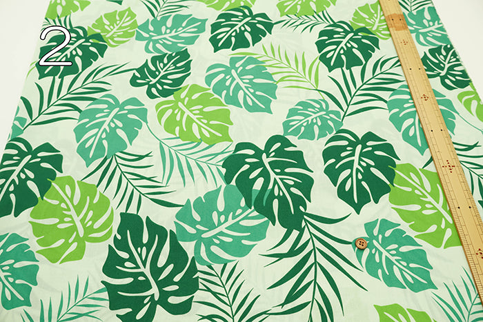 T/C Hawaiian Print Fabric - Monstera - nomura tailor