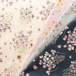 C/L Muslin Print Fabric Soft Finished momen-t - Flower - nomura tailor