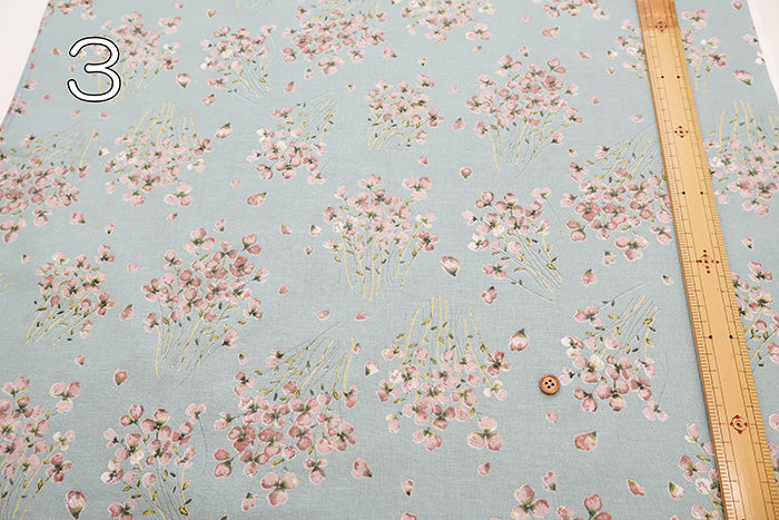 C/L Muslin Print Fabric Soft Finished momen-t - Flower - nomura tailor