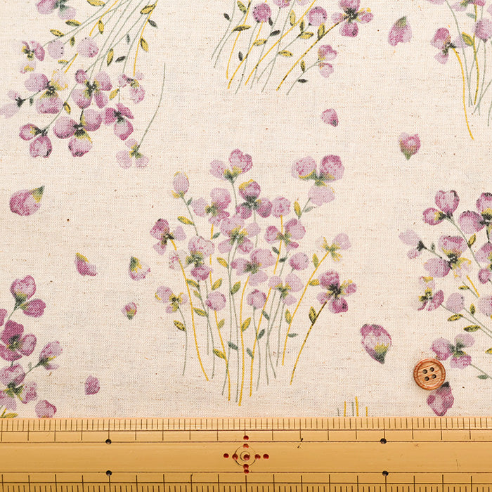 C/L Muslin Print Fabric Soft Finished momen-t - Flower - nomura tailor