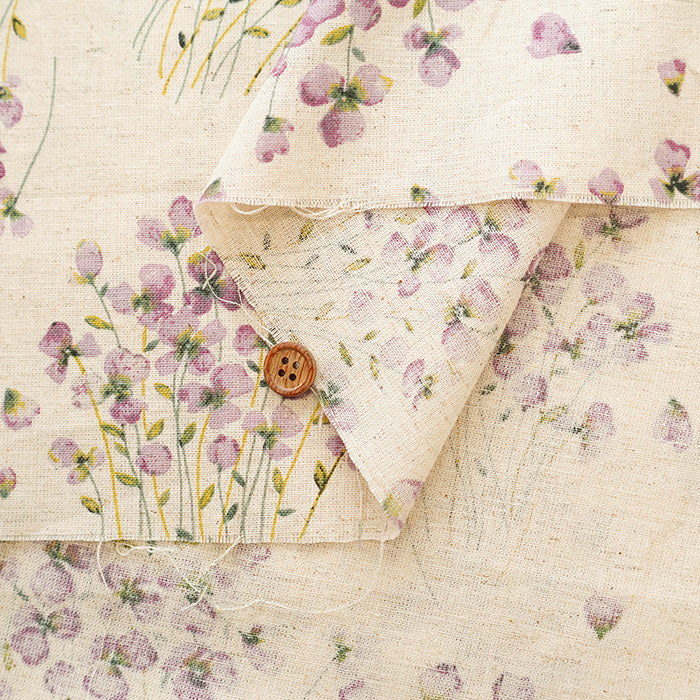 C/L Muslin Print Fabric Soft Finished momen-t - Flower - nomura tailor