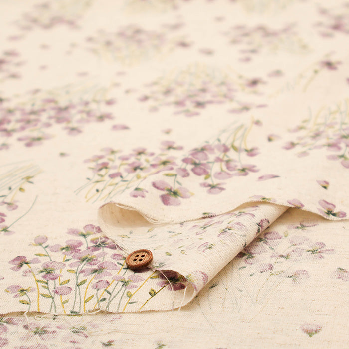 C/L Muslin Print Fabric Soft Finished momen-t - Flower - nomura tailor