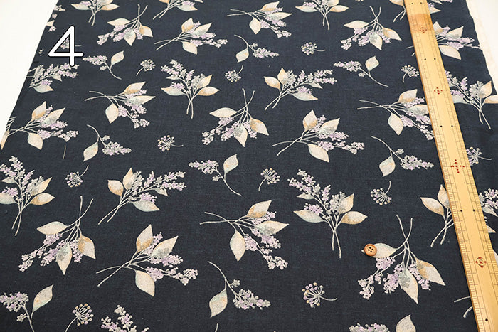 C/L Muslin Print Fabric Soft Finished momen-t - Flower - nomura tailor