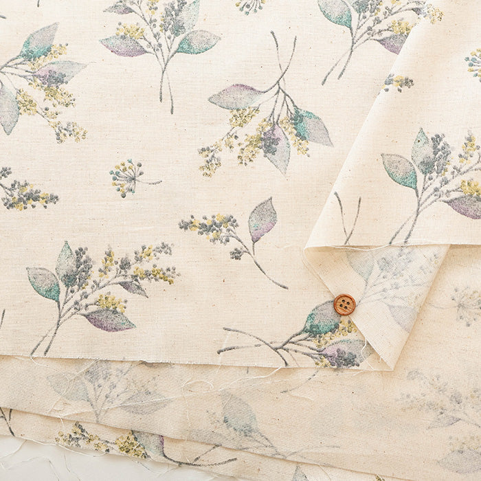 C/L Muslin Print Fabric Soft Finished momen-t - Flower - nomura tailor