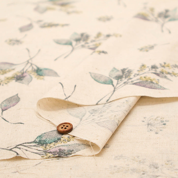 C/L Muslin Print Fabric Soft Finished momen-t - Flower - nomura tailor