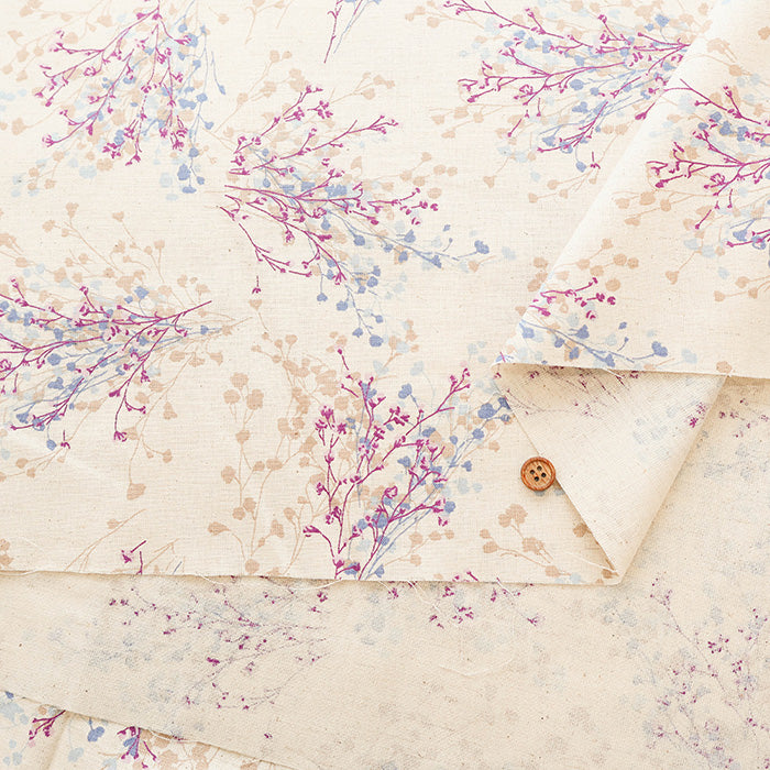 C/L Muslin Print Fabric Soft Finished momen-t - Flower - nomura tailor