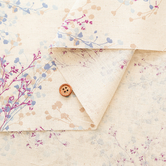 C/L Muslin Print Fabric Soft Finished momen-t - Flower - nomura tailor