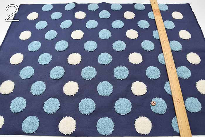 ≪Cotton ox Tufting style embroidery fabric Dot [1 pattern: approx. 50cm x 64cm - nomura tailor