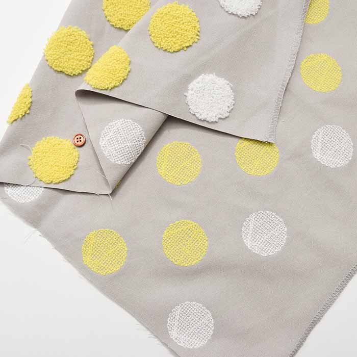 ≪Cotton ox Tufting style embroidery fabric Dot [1 pattern: approx. 50cm x 64cm - nomura tailor