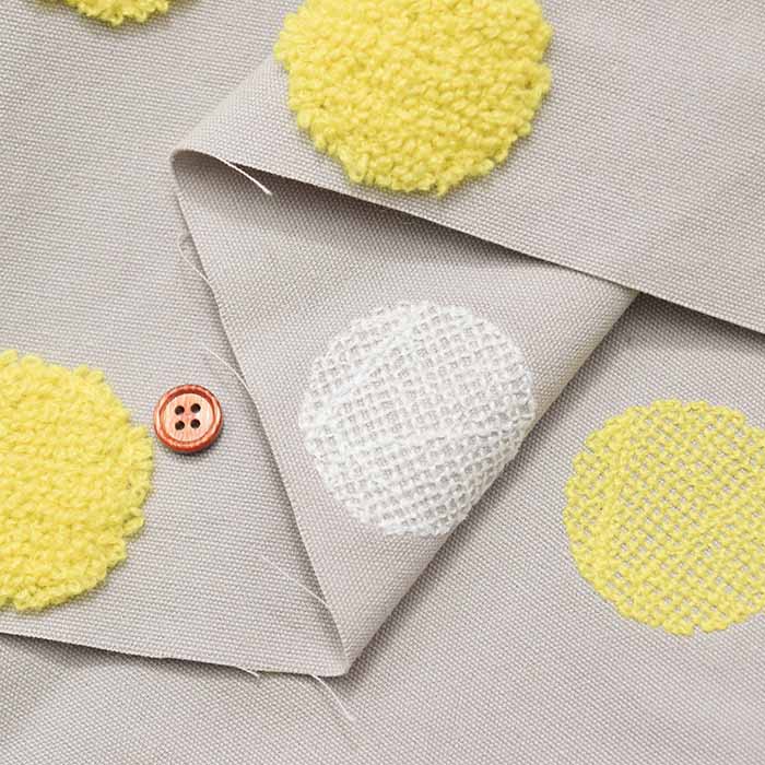 ≪Cotton ox Tufting style embroidery fabric Dot [1 pattern: approx. 50cm x 64cm - nomura tailor