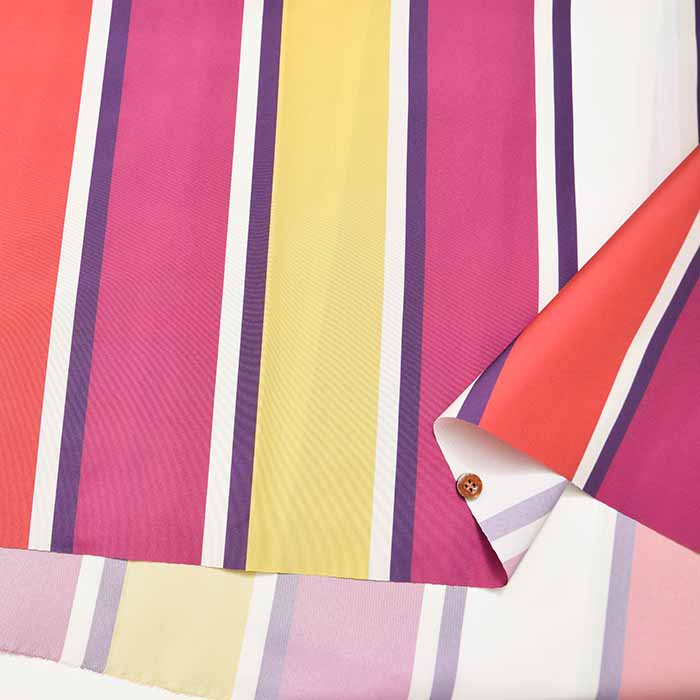 Water-repellent polyester printed fabric Random stripe - nomura tailor