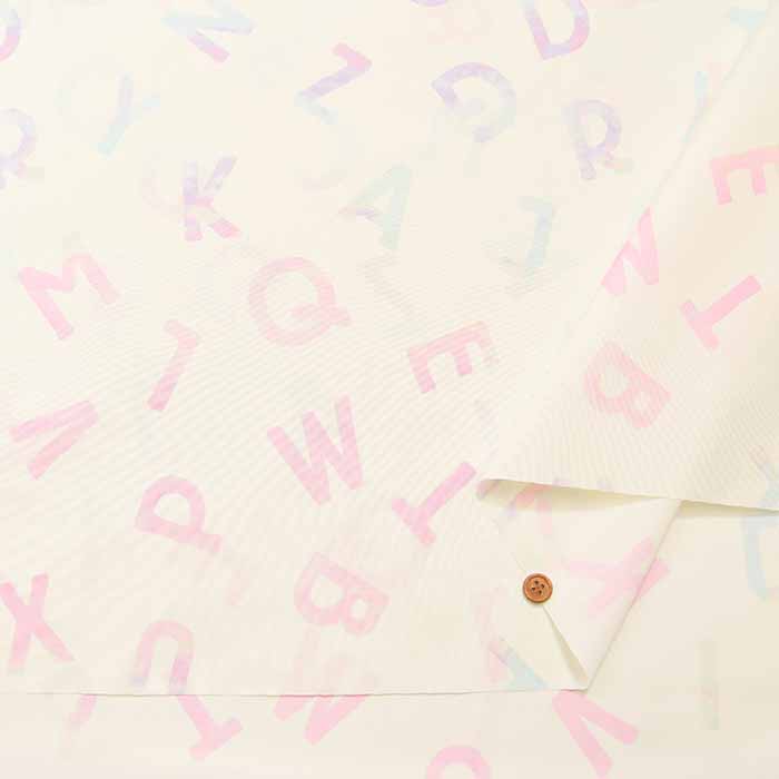 Made in China Water Repellent Polyester Printed Fabric Alphabet - nomura tailor