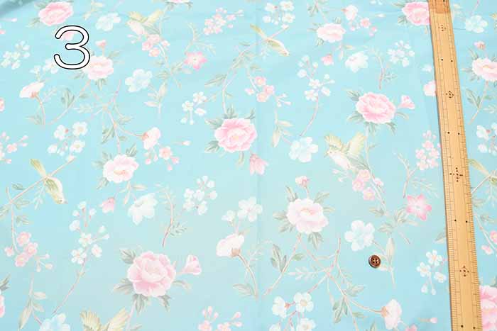 Water-repellent polyester print fabric Chinoiserie - nomura tailor