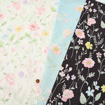 Water-repellent polyester printed fabric Flower - nomura tailor