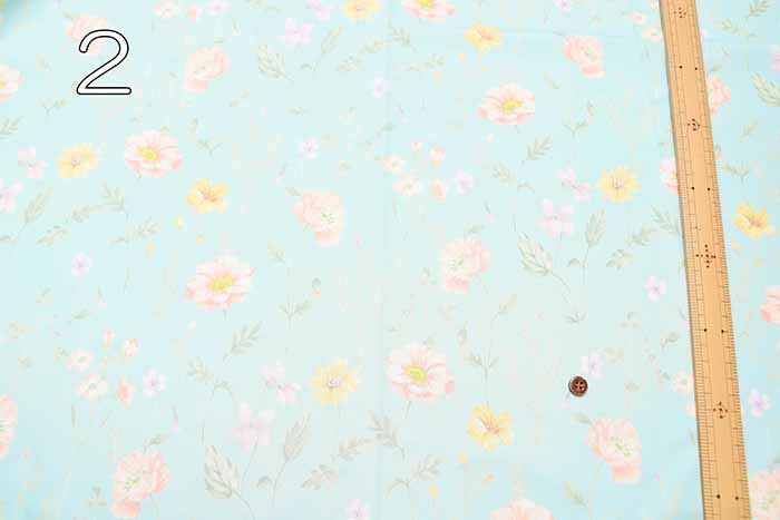 Water-repellent polyester printed fabric Flower - nomura tailor