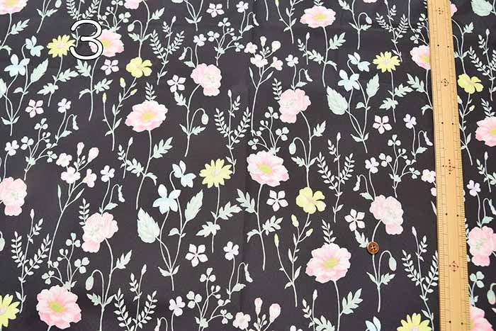 Water-repellent polyester printed fabric Flower - nomura tailor