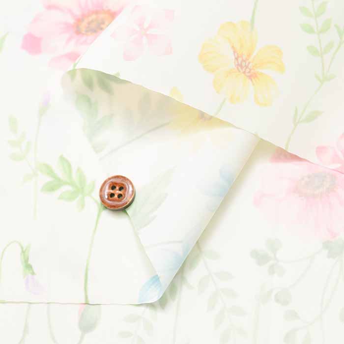 Water-repellent polyester printed fabric Flower - nomura tailor