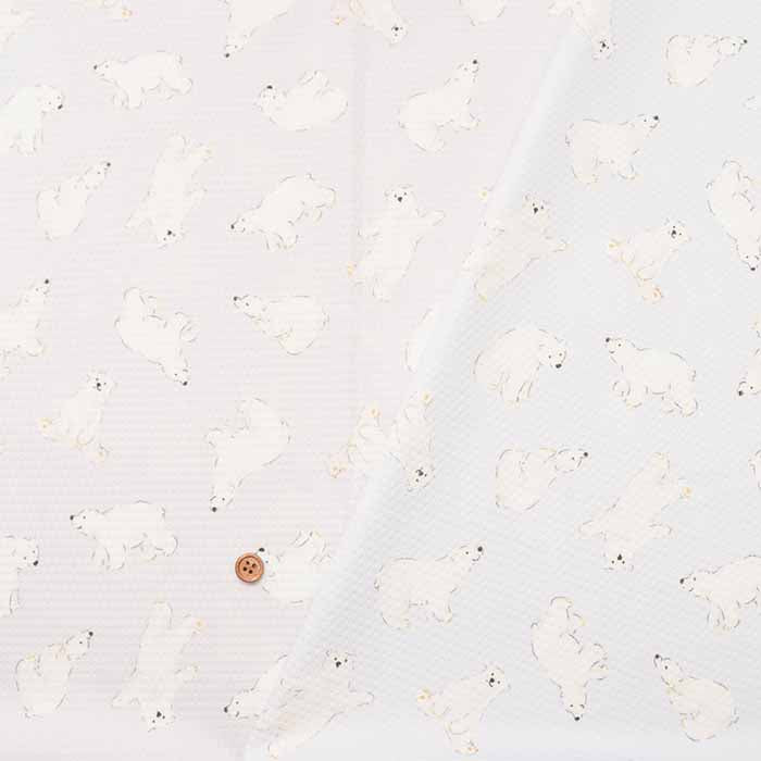 Polyester Watercool Cloth Printed Fabric White Bear - nomura tailor