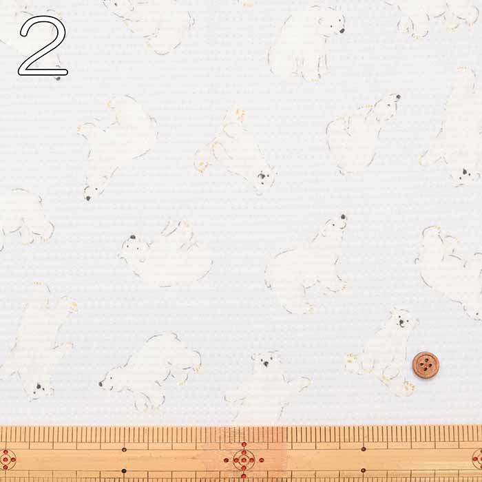 Polyester Watercool Cloth Printed Fabric White Bear - nomura tailor