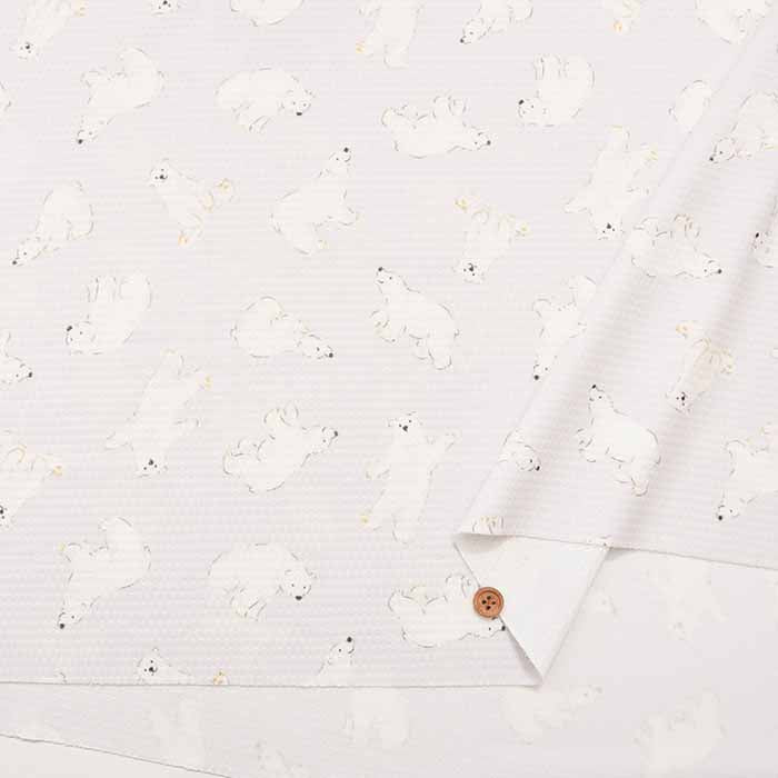 Polyester Watercool Cloth Printed Fabric White Bear - nomura tailor