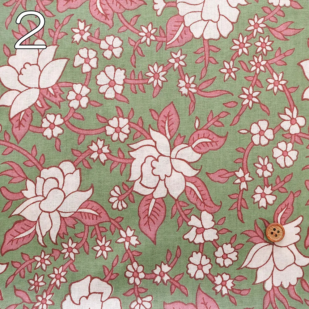 Made in India Cotton Sheeting printed Fabric - Ethnic Flower - nomura tailor