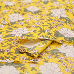 Made in India Cotton Sheeting printed Fabric - Ethnic Flower - nomura tailor