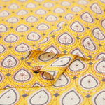 Made in India Cotton Sheeting printed Fabric - Ethnic Flower Drop - nomura tailor