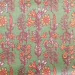 Made in India Cotton Sheeting printed Fabric - Ethnic Flower Botanical - nomura tailor