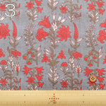 Made in India Cotton Sheeting printed Fabric - Ethnic Flower Botanical - nomura tailor