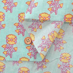 Made in India Cotton Sheeting printed Fabric - Ethnic Flower Simple - nomura tailor
