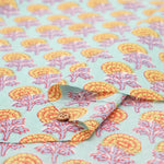 Made in India Cotton Sheeting printed Fabric - Ethnic Flower Pattern - nomura tailor