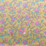 Made in India Cotton Sheeting printed Fabric - Ethnic Flower Botanical - nomura tailor