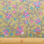Made in India Cotton Sheeting printed Fabric - Ethnic Flower Botanical - nomura tailor