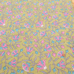 Made in India Cotton Sheeting printed Fabric - Ethnic Flower Botanical - nomura tailor