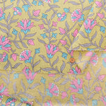 Made in India Cotton Sheeting printed Fabric - Ethnic Flower Botanical - nomura tailor