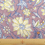 Made in India Cotton Sheeting printed Fabric - Ethnic Flower Leaf - nomura tailor